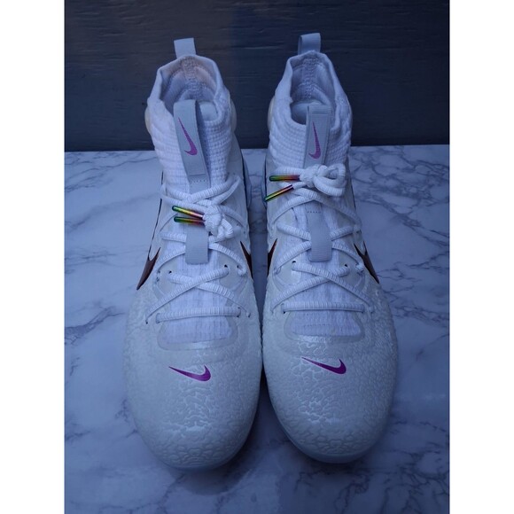 New Nike Alpha Huarache NXT Rainbow Men's Size 9 Baseball Cleats (DJ6517-106) - Picture 4 of 9